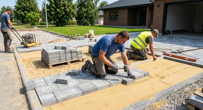 Our team working on Concrete Installation projects in Princeton, NJ