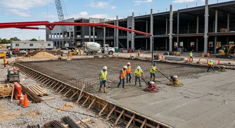 Commercial Slab Installation in Woodbridge, NJ